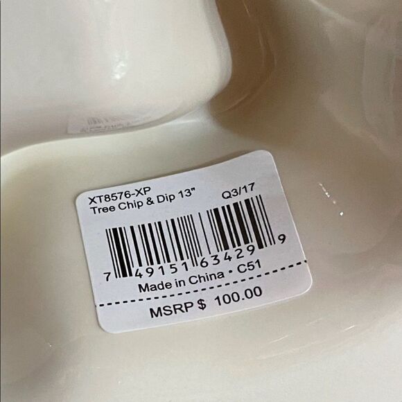 Spode Christmas Tree chip and dip bowl NWT - Picture 9 of 12